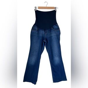 Indigo Blue Maternity Women’s Denim Jeans Flared Blue Size M